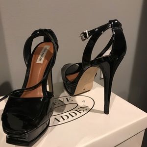 Karmina black patent heels